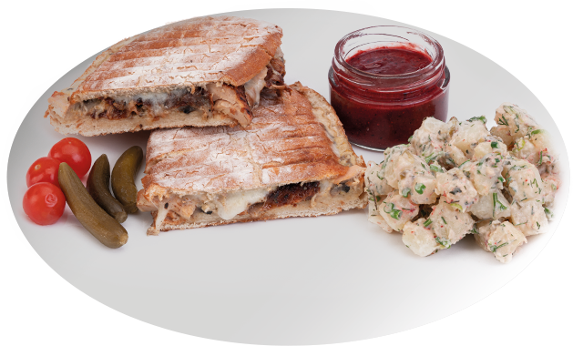 پنینی مرغ دودی